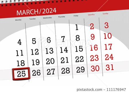 Calendar 2024, deadline, day, month, page, organizer, date, March, monday, number 25 111176947
