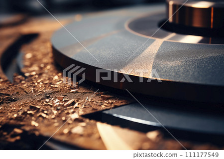 Finishing wheel made of pressed non-woven abrasive for stainless steel. 111177549
