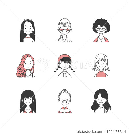 全年女性圖標集 111177844