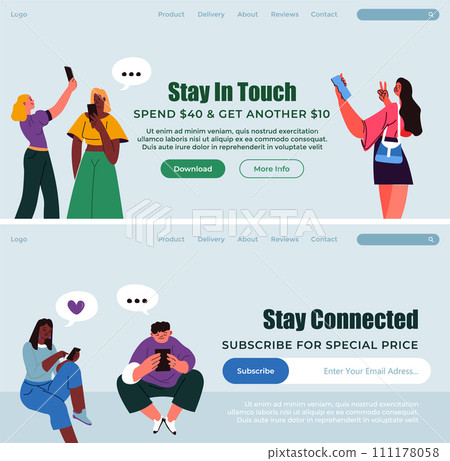Stay in touch and connected, social media apps Stay in touch and connected, social media apps 111178058