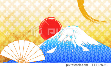 富士山背景日本圖案模板 富士山背景日本圖案模板 111178060