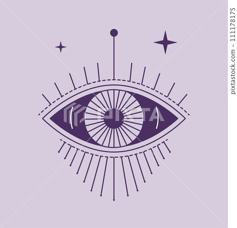 Eye of providence, occult and mystic sacred symbol 111178175