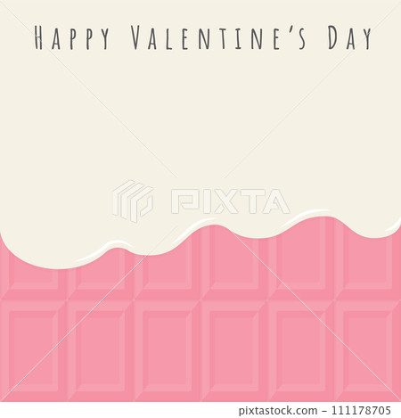 Pink chocolate bar and the words HAPPY VALENTINE'S DAY - Valentine's Day materials Pink chocolate bar and the words HAPPY VALENTINE'S DAY - Valentine's Day materials 111178705