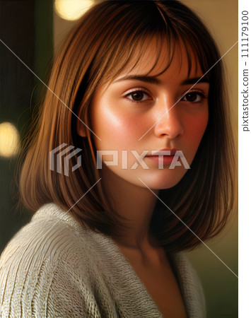 Christmas gifts closeup warm lighting oil painting Christmas gifts closeup warm lighting oil painting 111179100