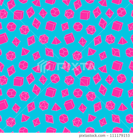 Seamless pattern of dice for board games. 111179153
