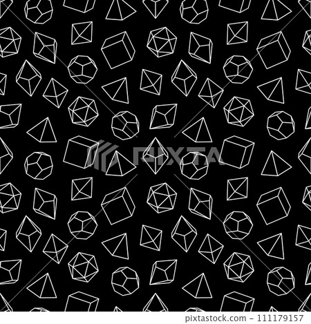 Seamless pattern of dice for board games. 111179157