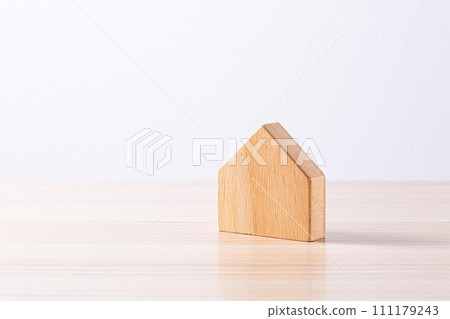wooden house on the table 111179243