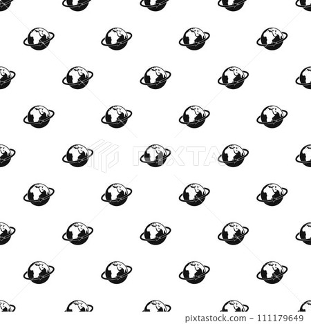 Flight around earth pattern seamless vector repeat geometric for any web design 111179649