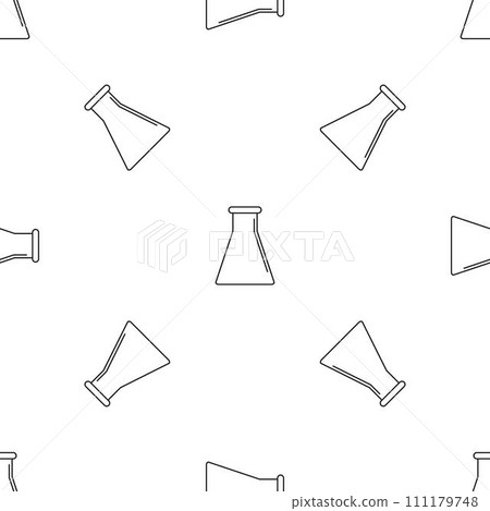 Glass flask pattern seamless vector repeat geometric for any web design Glass flask pattern seamless vector repeat geometric for any web design 111179748
