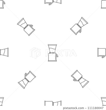 Modern coffee grinder pattern seamless vector repeat geometric for any web design 111180047