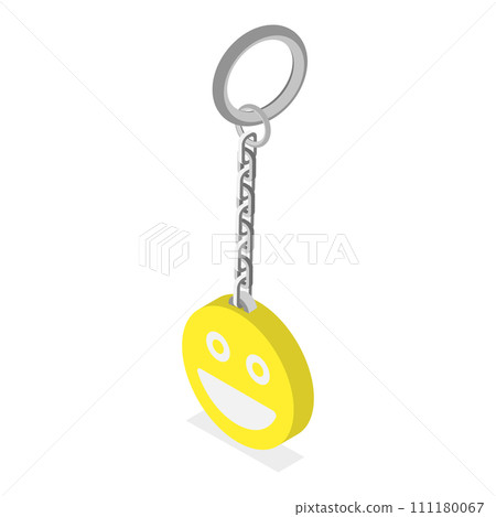 3D Isometric Flat Vector Set of Keychains. Item 5 3D Isometric Flat Vector Set of Keychains. Item 5 111180067