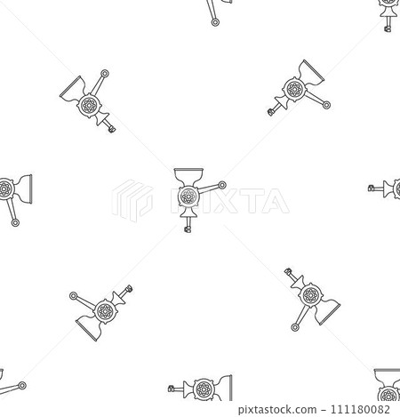 Hand meat grinder pattern seamless vector repeat geometric for any web design 111180082