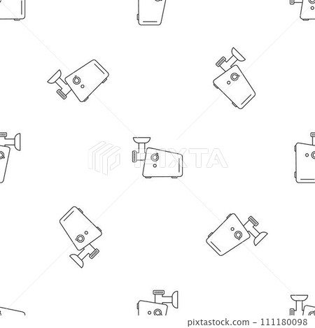 Meat grinder machine pattern seamless vector repeat geometric for any web design Meat grinder machine pattern seamless vector repeat geometric for any web design 111180098
