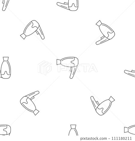 Home hair dryer pattern seamless vector repeat geometric for any web design 111180211