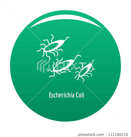 Escherichia Coli icon. Simple illustration of escherichia colin vector icon for any design green 111180218