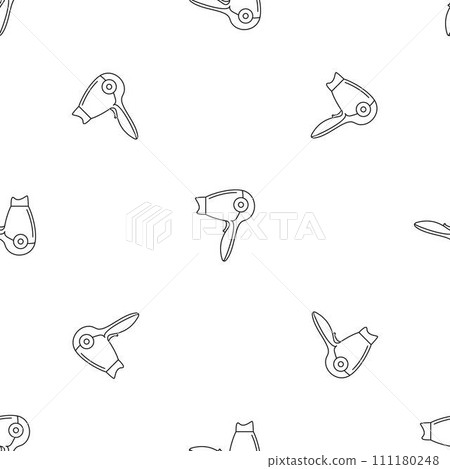 Hot hair dryer pattern seamless vector repeat geometric for any web design 111180248