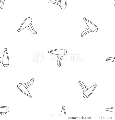 Hair dryer pattern seamless vector repeat geometric for any web design Hair dryer pattern seamless vector repeat geometric for any web design 111180274