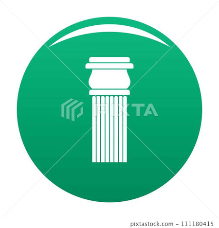 Stone column icon. Simple illustration of stone columnbaseball cap vector icon for any design green Stone column icon. Simple illustration of stone columnbaseball cap vector icon for any design green 111180415