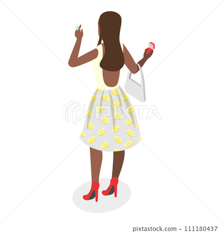 3D Isometric Flat Vector Illustration of Jewelry Shop. Item 4 3D Isometric Flat Vector Illustration of Jewelry Shop. Item 4 111180437