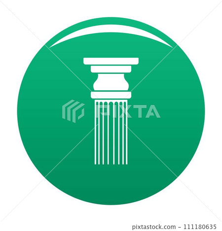 Rectangular column icon. Simple illustration of rectangular columnvector icon for any design green Rectangular column icon. Simple illustration of rectangular columnvector icon for any design green 111180635