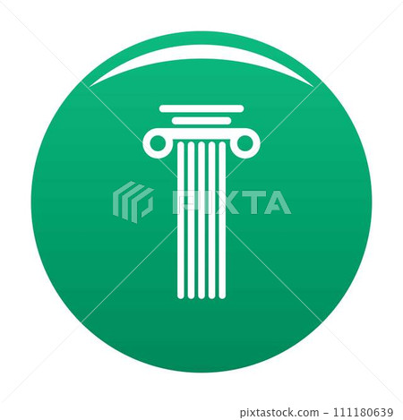 Square column icon. Simple illustration of square column vector icon for any design green Square column icon. Simple illustration of square column vector icon for any design green 111180639