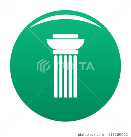 Continuous column icon. Simple illustration of continuous column vector icon for any design green Continuous column icon. Simple illustration of continuous column vector icon for any design green 111180652