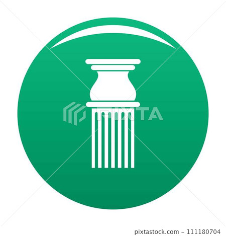 Classical column icon. Simple illustration of classical column vector icon for any design green 111180704