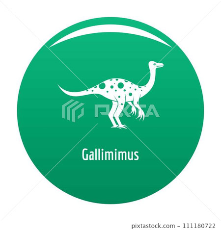 Gallimimus icon. Simple illustration of gallimimus vector icon for any design green 111180722