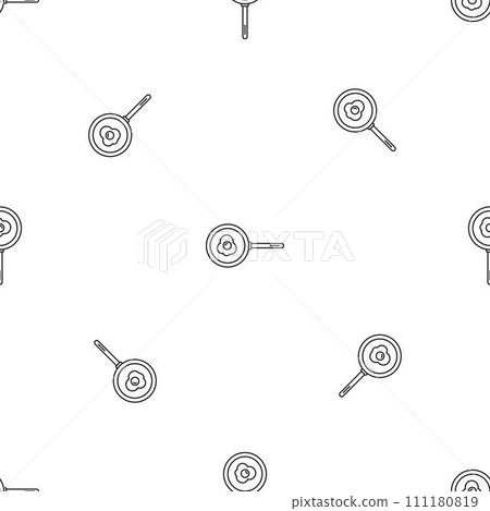 Egg fry pan pattern seamless vector repeat geometric for any web design 111180819