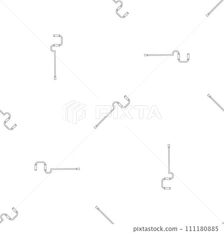 Metal walking stick pattern seamless vector repeat geometric for any web design Metal walking stick pattern seamless vector repeat geometric for any web design 111180885