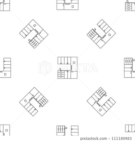 Modern kitchen pattern seamless vector repeat geometric for any web design 111180983