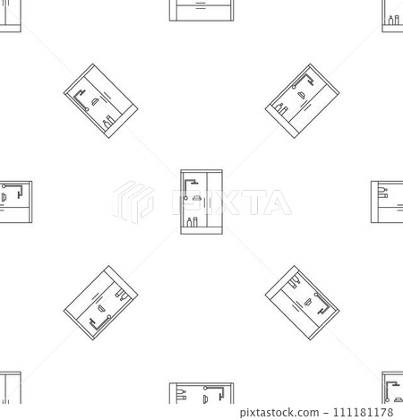 Shower bath cabine pattern seamless vector repeat geometric for any web design Shower bath cabine pattern seamless vector repeat geometric for any web design 111181178