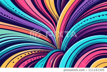 vivid burst and waves background with Generative AI. 111181305