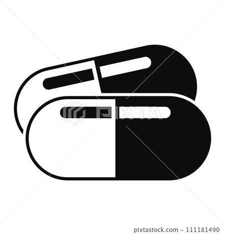 Marijuana drug pill icon. Simple illustration of marijuana drug pill vector icon for web design isolated on white background 111181490