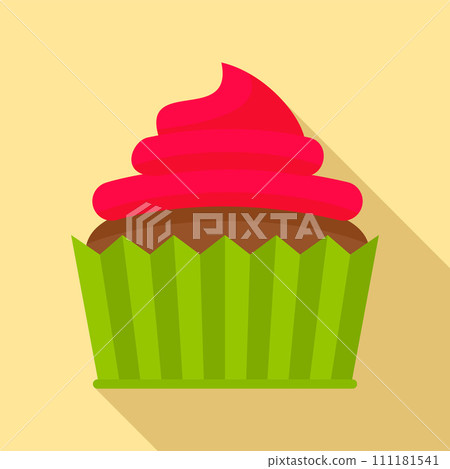 Cannabis cake icon. Flat illustration of cannabis cake vector icon for web design 111181541