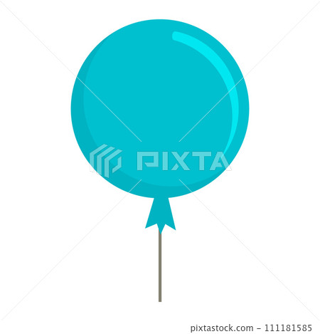 Blue sky balloon icon. Flat illustration of blue sky balloon vector icon for web design Blue sky balloon icon. Flat illustration of blue sky balloon vector icon for web design 111181585
