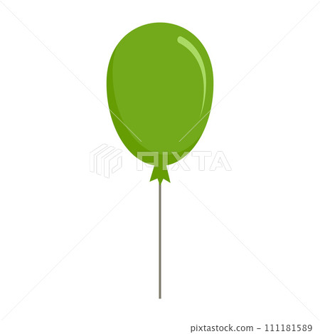 Green balloon icon. Flat illustration of green balloon vector icon for web design Green balloon icon. Flat illustration of green balloon vector icon for web design 111181589