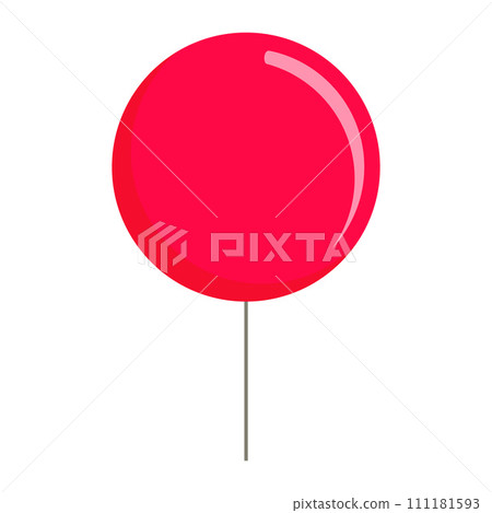 Red balloon icon. Flat illustration of red balloon vector icon for web design 111181593