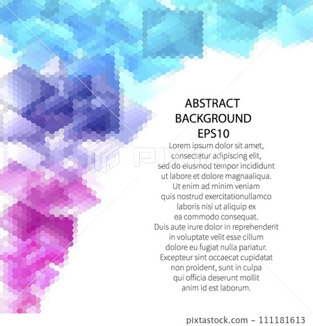 Abstract blue background with hexagon on back. Medcical technology concept for health presentation template of power point. Biology and chemistry science background on clear blank space. eps 10 111181613