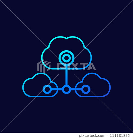 Cloud services icon for web 111181825