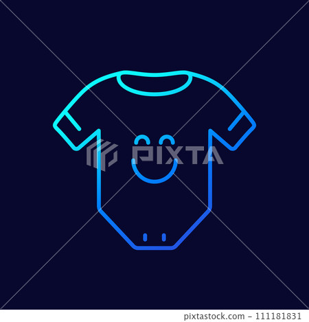 baby clothing line icon, vector 111181831