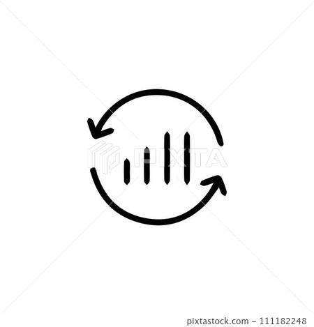 Profit growing icon. Isolated vector icon. Progress bar. Growing graph icon graph sign. Chart increase profit. Growth success arrow icon. Profit growing icon. Isolated vector icon. Progress bar. Growing graph icon graph sign. Chart increase profit. Growth success arrow icon. 111182248