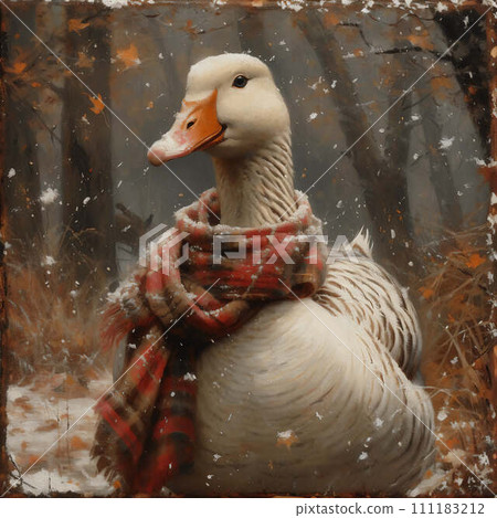 AI-generated content. Goose in the Snow 111183212