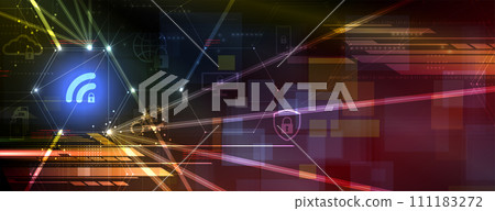 Technology Network Vector Background.. Science and technology presentation background. Big data connectivity software development wallpaper Technology Network Vector Background.. Science and technology presentation background. Big data connectivity software development wallpaper 111183272