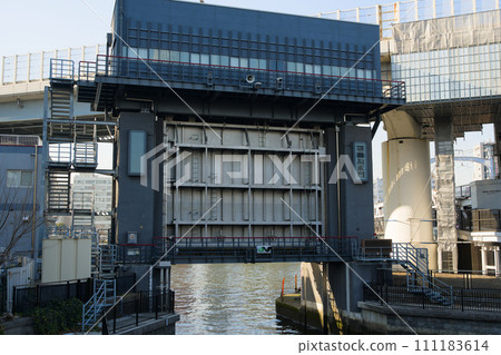 Genmori River Water Gate Azumabashi, Sumida-ku, Tokyo Genmori River Water Gate Azumabashi, Sumida-ku, Tokyo 111183614