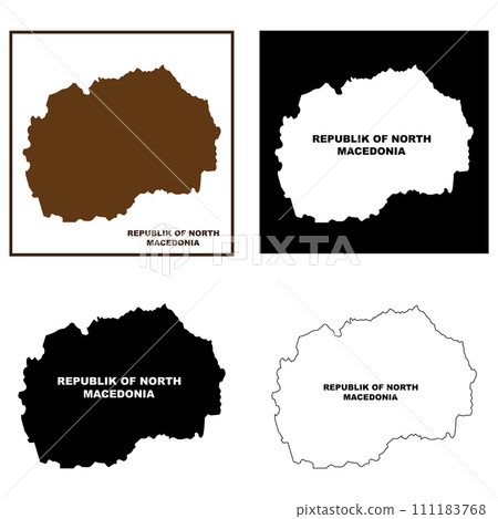 Map of republic of north macedonia icon Map of republic of north macedonia icon 111183768
