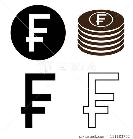 Swiss franc currency icon 111183792
