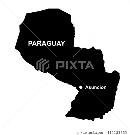 Paraguay map icon 111183863