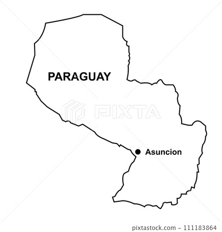 Paraguay map icon 111183864
