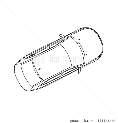 Top view of car vector icon 111183878